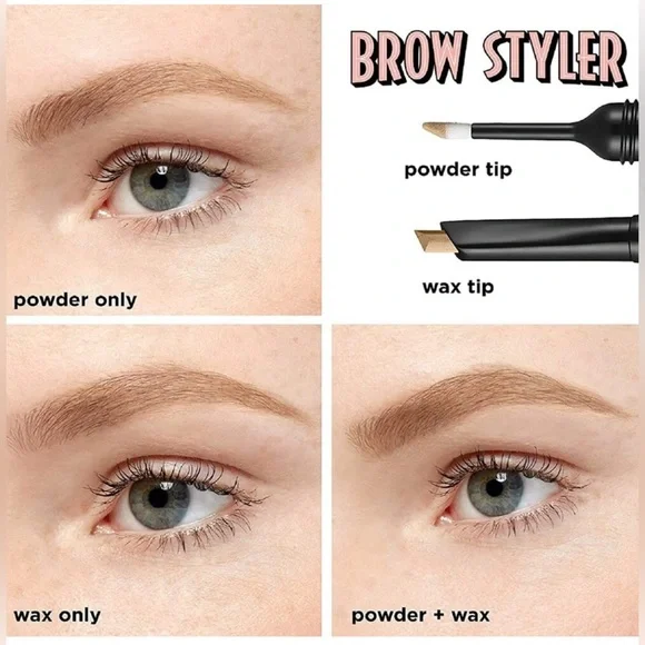 NIB Benefit Brow Styler w/ Wax Pencil and Powder Dual Ended Warm Golden Blonde 2 - Picture 5 of 12